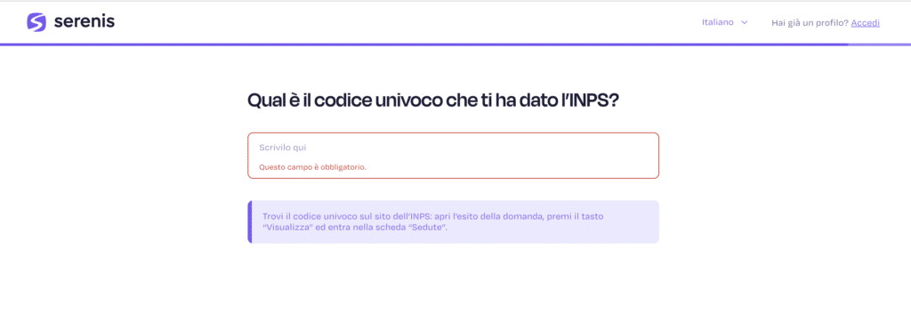 Bonus psicologo codice univoco