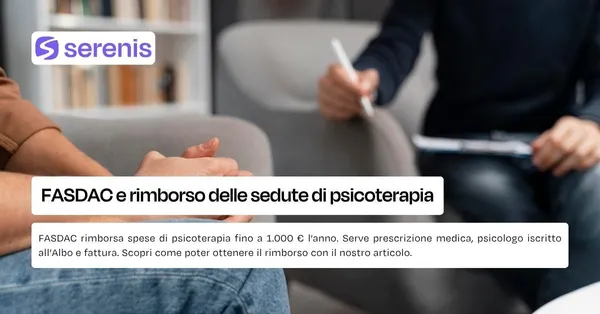 FASDAC e rimborso delle sedute di psicoterapia