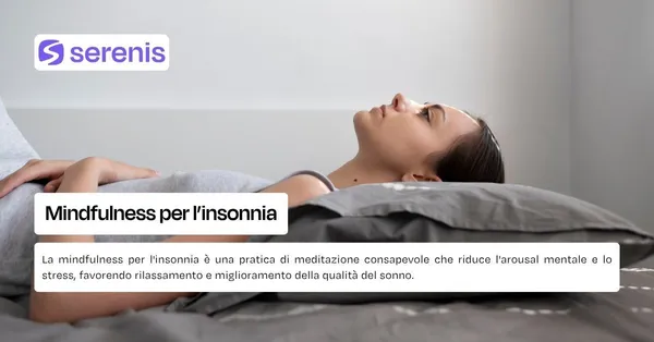 Mindfulness per l'insonnia.