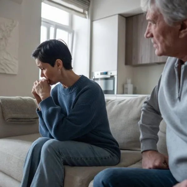 Trauma bonding - coppia arrabbiata sul divano
