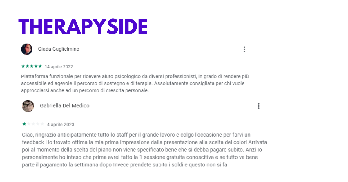 recensioni therapyside , ex terapychat