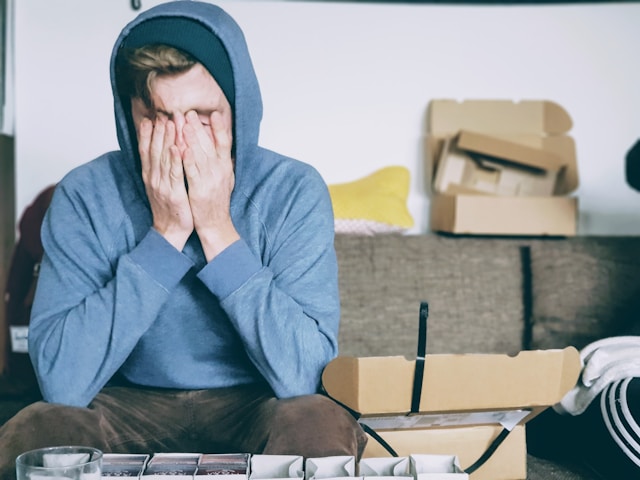 Ragazzo nervoso per esame