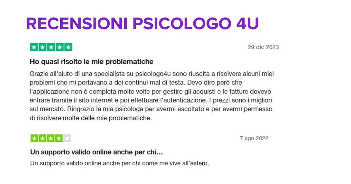 Recensioni psicologo4u