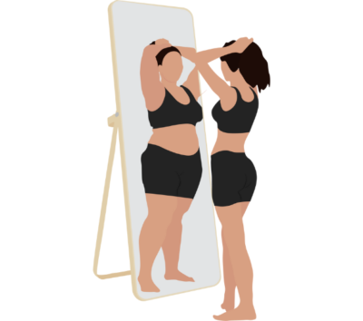 immagine allo specchio e anoressia
