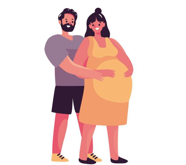 il partner sostiene la donna in gravidanza